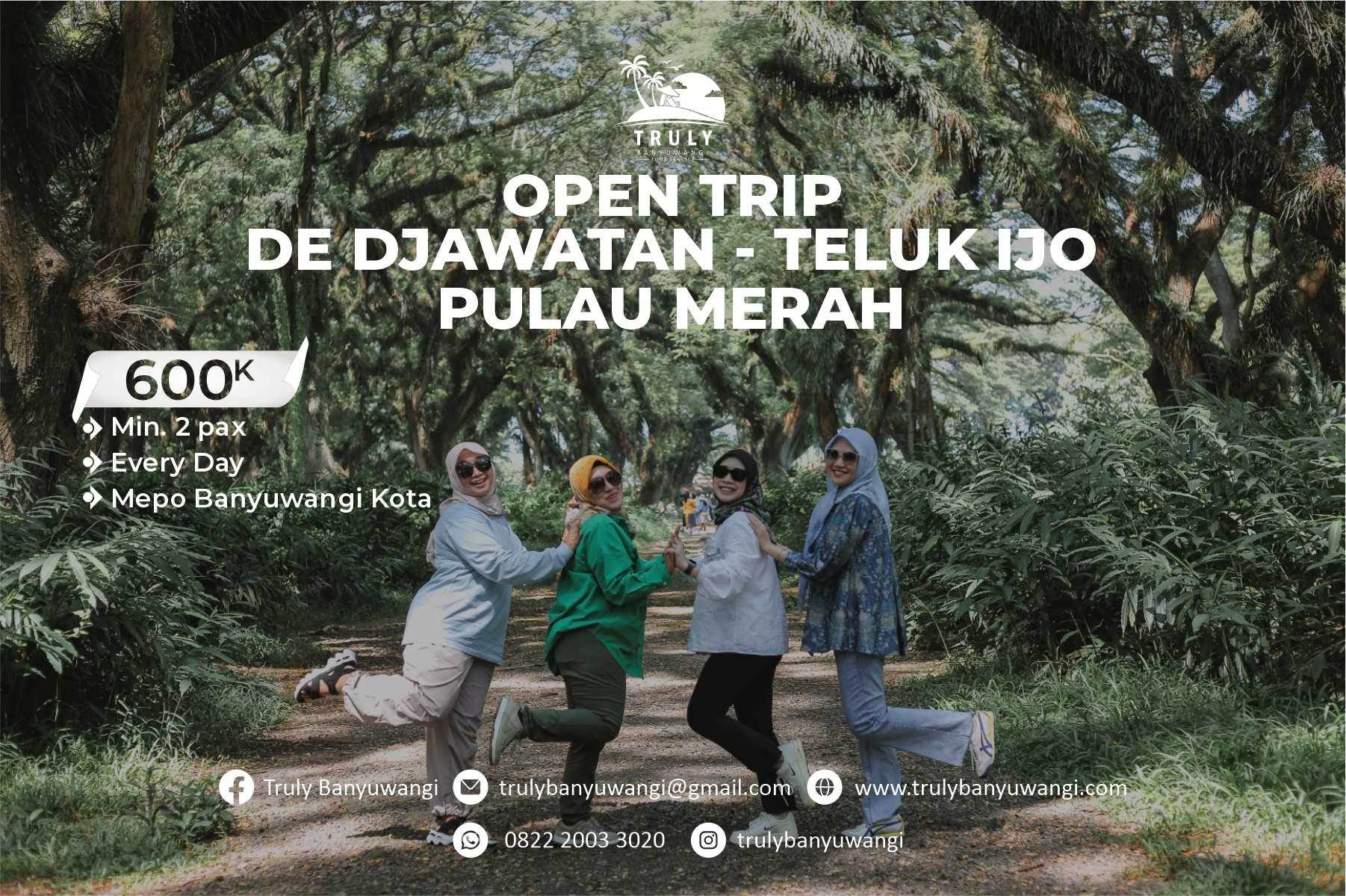 Open Trip E De Djawatan - Teluk Ijo - Pulau Merah